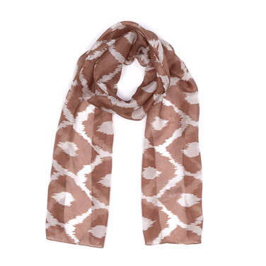 Pure Silk Ikat Skinny Scarf